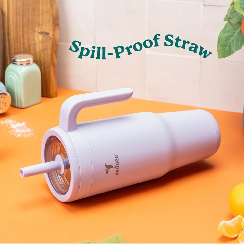 Reduce Spill-Proof 40oz Chiller Silicone Straw Vacuum Insulated Soft-Sit Base - Picture 4 of 7